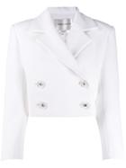 Carmen March Cropped Double-breasted Jacket - White