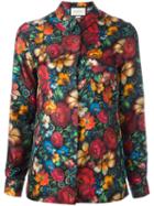 Gucci Floral Print Shirt, Women's, Size: 40, Silk