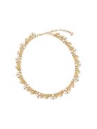 Susan Caplan Vintage 1960's Trifari Vintage Faux Pearl Necklace - Gold