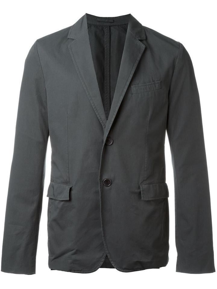 Aspesi Two Button Blazer, Men's, Size: Xxl, Grey, Cotton