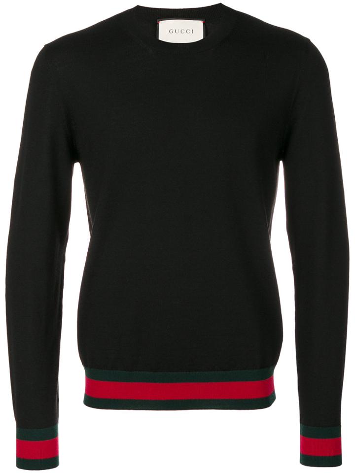 Gucci Web Trim Jumper - Black