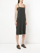 Comme Des Garçons Vintage Houndstooth Check Pinafore Dress - Grey