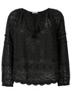 Ulla Johnson Cara Crochet Stitch Blouse - Black