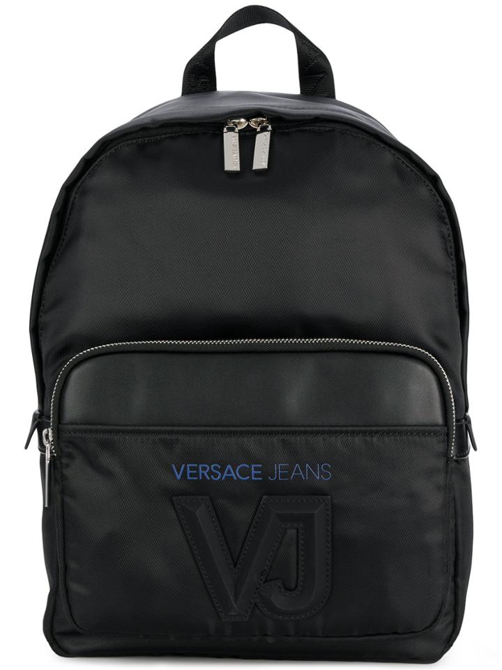 Versace Jeans Applique Logo Backpack - Black