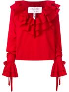 Milla Milla Ruffle Trim Blouse - Red