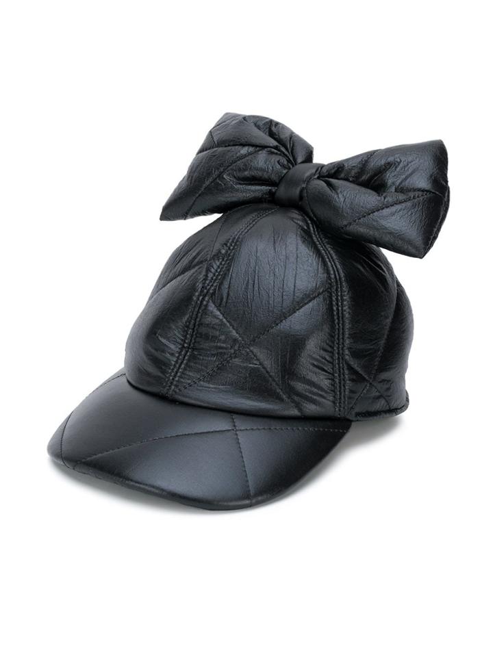 Caroline Bosmans Bow Quilted Baseball Cap - Black