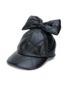 Caroline Bosmans Bow Quilted Baseball Cap - Black
