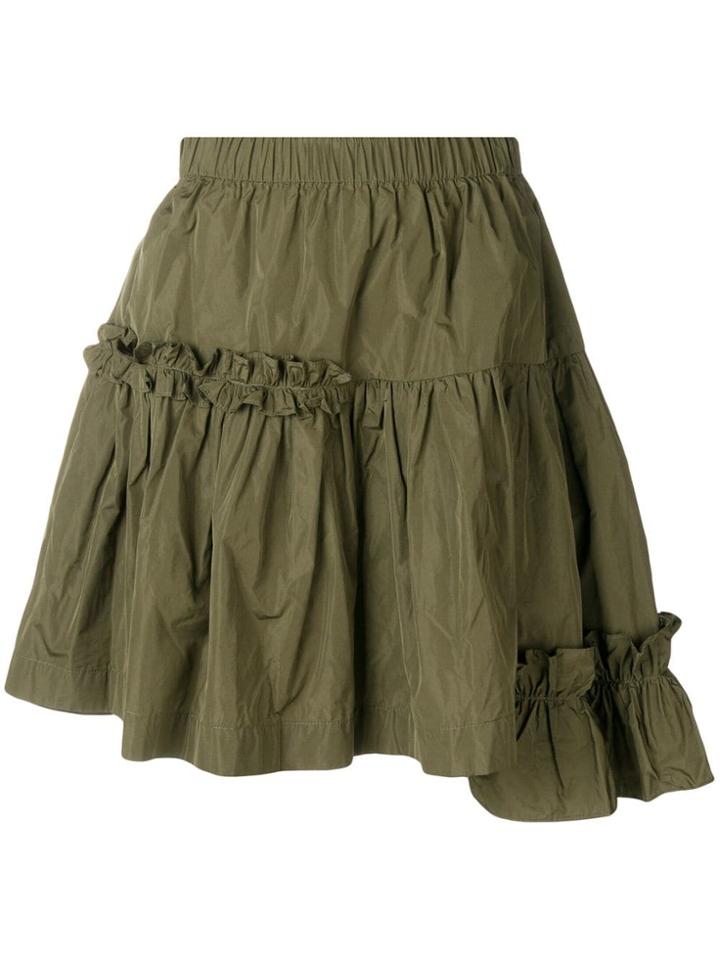 P.a.r.o.s.h. Flared Short Skirt - Green