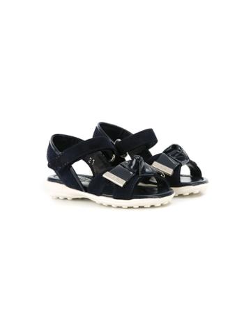 Tod S Kids Bow Detail Sandals, Girl's, Size: 24, Blue