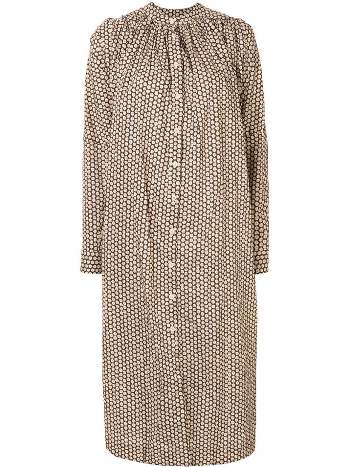 Casey Casey Chrysantheme Shift Dress - Brown