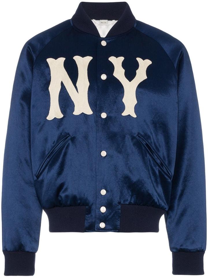 Gucci Gg Ny Varsity Jkt Nvy - Blue