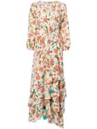 Figue Frederica Floral-print Ruffled Maxi Dress - Multicolour