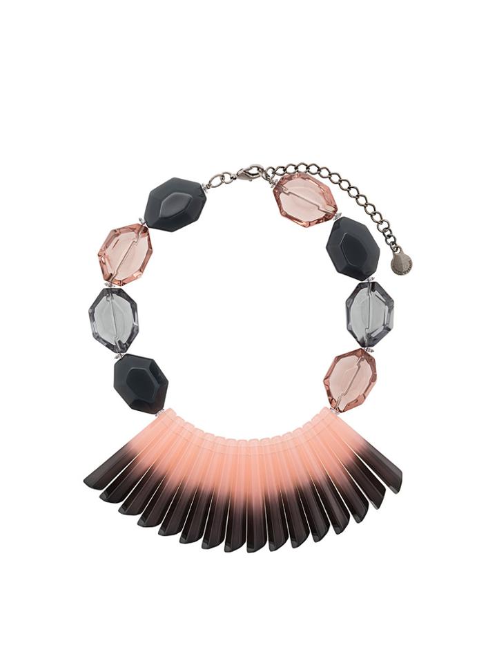 Emporio Armani Faceted Bead Necklace - Pink & Purple