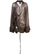 Vera Wang Draped Kimono Top - Brown