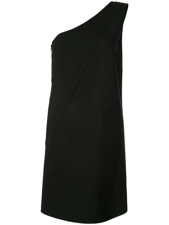 Oscar De La Renta Black One Shoulder Dress