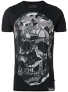 Philipp Plein Routine T-shirt, Men's, Size: Large, Black, Cotton/crystal