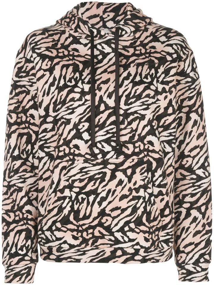 Fleur Du Mal Tiger-print Hoodie - Black