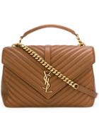 Saint Laurent Large Collège Bag - Brown