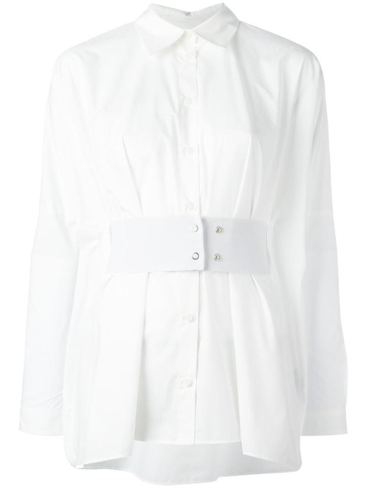 Mm6 Maison Margiela Oversized Shirt, Women's, Size: 44, White, Cotton