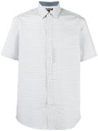 Michael Michael Kors Geometric Print Shirt, Men's, Size: Medium, White, Cotton