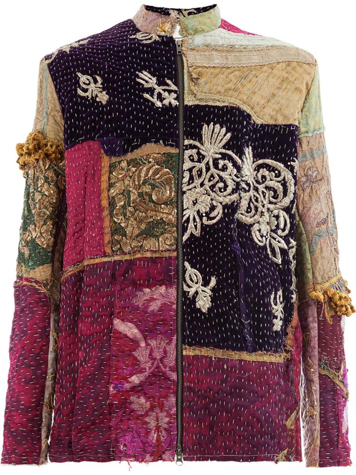 By Walid Embroidered Patchwork Jacket - Multicolour