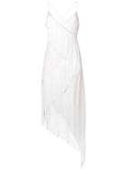Givenchy Asymmetric Fringe Embellished Dress - White
