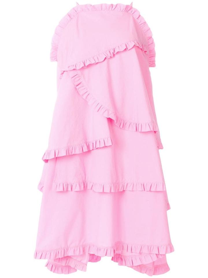 Msgm Ruffled Dress - Pink