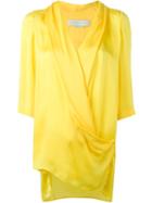 Stella Mccartney Draped Shirt, Women's, Size: 42, Yellow/orange, Silk