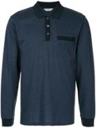Gieves & Hawkes Longsleeved Polo Shirt - Blue