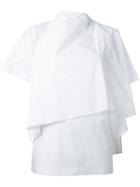 Chalayan Draped Top, Women's, Size: 42, White, Cotton/polyurethane