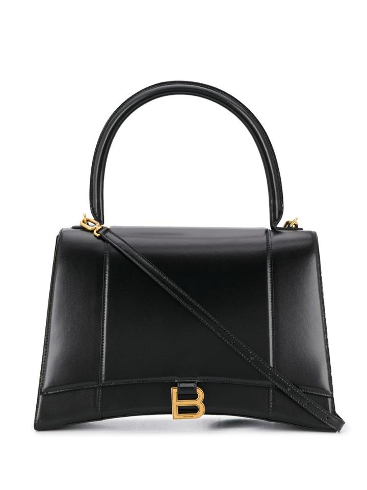 Balenciaga Medium Hourglass Tote Bag - Black