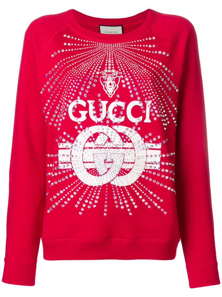 Gucci Gucci Print Sweatshirt - Red