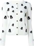 Alice+olivia 'stacey Emoji' Cardigan, Women's, Size: Medium, White, Polyester/spandex/elastane/wool