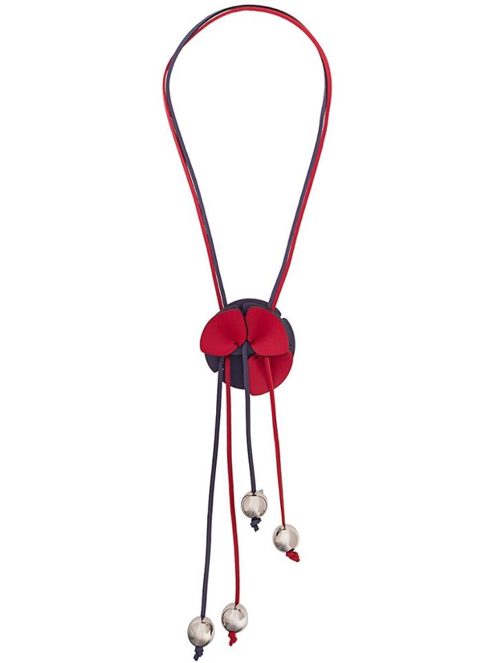 Marni Flower Pendant Necklace - Pink & Purple