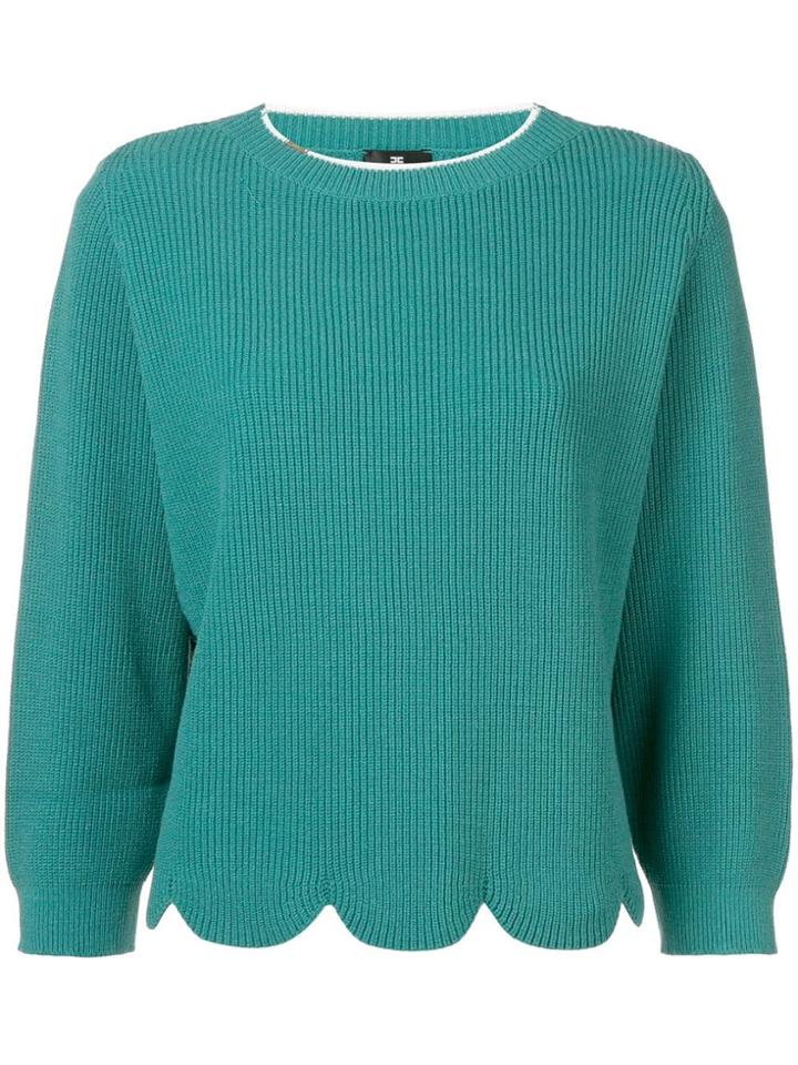 Elisabetta Franchi Ribbed Jumper - Blue