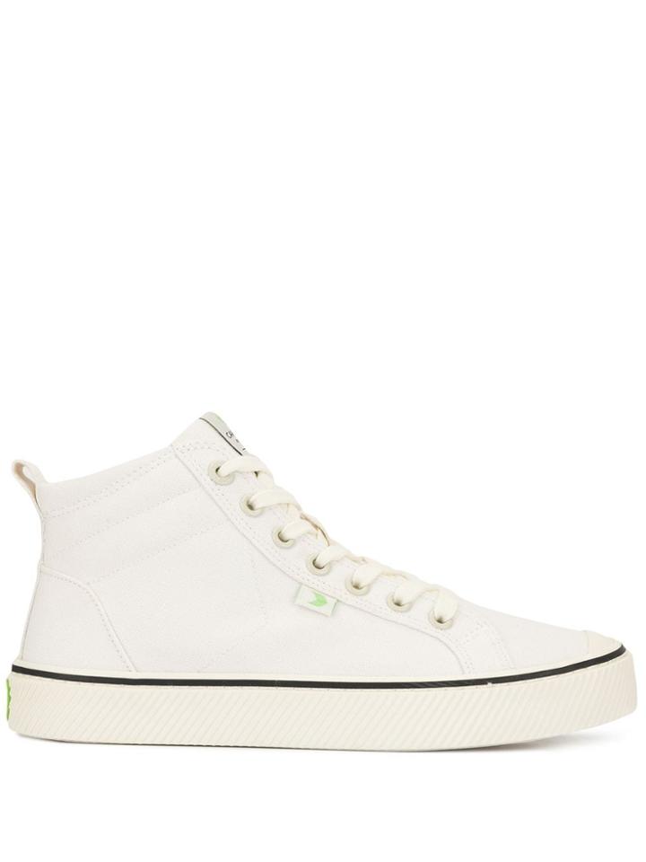 Cariuma Oca High Stripe White Canvas Sneakers