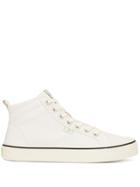 Cariuma Oca High Stripe White Canvas Sneakers