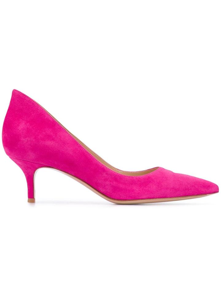 Gianvito Rossi Kitten Heel Pumps - Pink