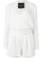 Jay Ahr Rope Detail Playsuit, Women's, Size: 34, White, Silk/nylon/wool
