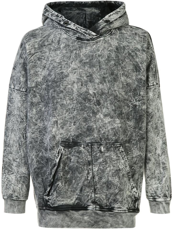 Daniel Patrick Acid Wash Hoodie, Men's, Size: Small, Grey, Cotton