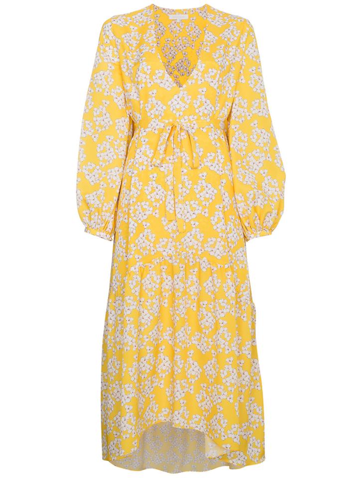 Borgo De Nor Beatrice Floral Print Maxi Dress - Yellow & Orange