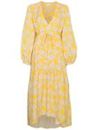 Borgo De Nor Beatrice Floral Print Maxi Dress - Yellow & Orange