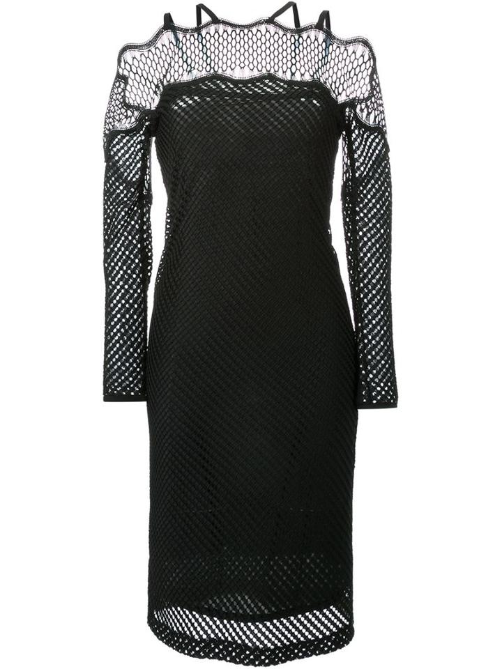 Christopher Esber 'dream Catcher' Long Sleeve Dress, Women's, Size: 10, Black, Polyester