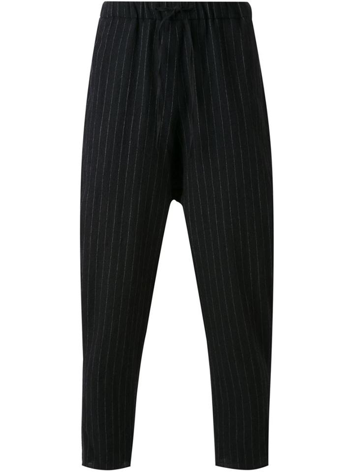 Aganovich Cropped Trousers, Men's, Size: 50, Black, Wool
