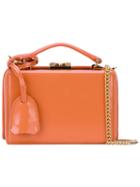 Mark Cross - 'grace' Box Clutch - Women - Calf Leather - One Size, Yellow/orange, Calf Leather