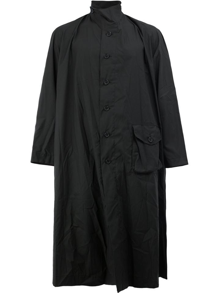 By Walid High Neck Loose-fit Coat - Black