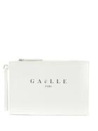 Gaelle Bonheur Logo Zipped Clutch - White