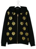 John Richmond Kids Teen Logo Zip-up Hoodie - Black
