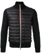 Moncler - Padded Front Zip Sweatshirt - Men - Cotton/feather Down/polyamide - M, Black, Cotton/feather Down/polyamide