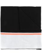 Iceberg Intarsia Logo Scarf - Black